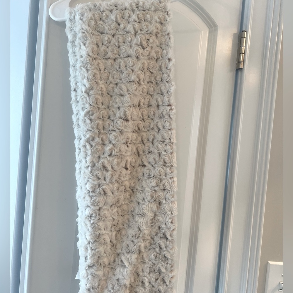 Beautiful and soft rosette infinity scarf.